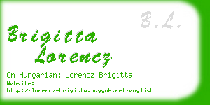 brigitta lorencz business card